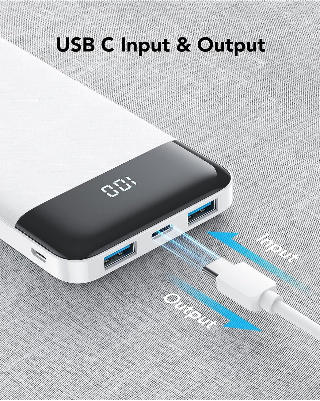 Personalized Power Bank 10000mAh, Travel Phone Charger, Battery Pack, Portable charger, Gift for him, Gift for her