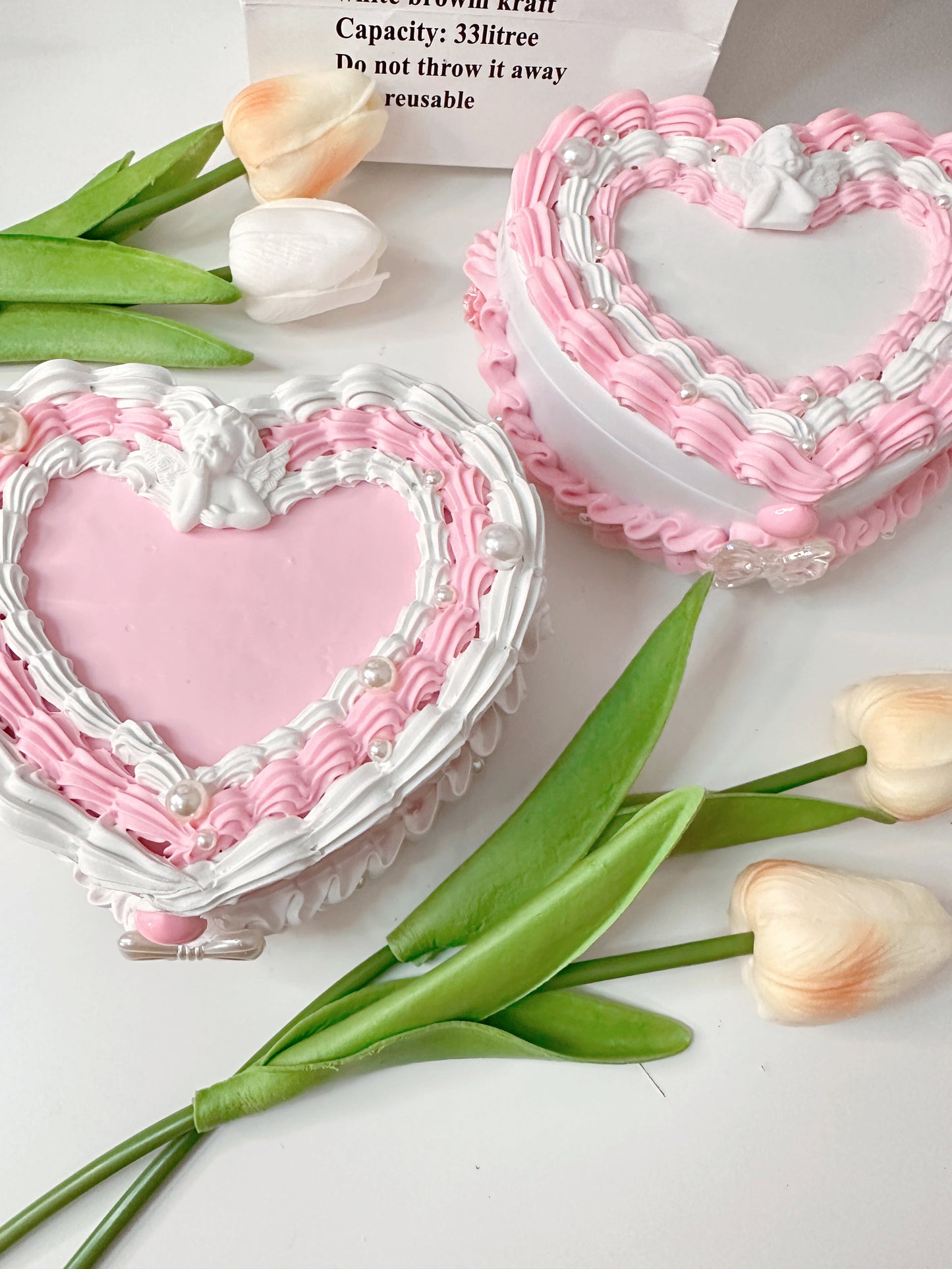 Fake cake jewelry box, Custom Decoden jewelry organizer, Kawaii decoden jewelry heart box, decoden storage box, cake box, room decor