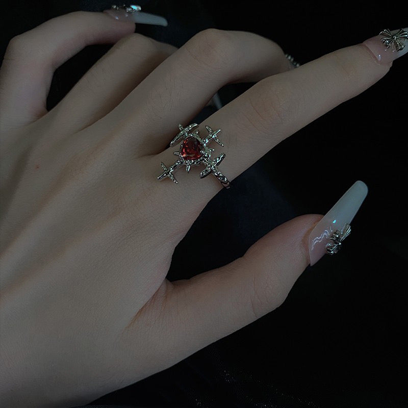 Red Diamond shiny ring