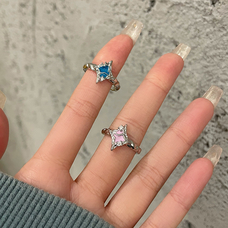 Blue shiny ring