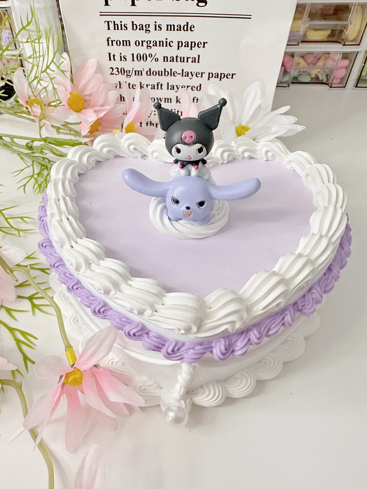 Kuromi MyMelody Fake cake jewelry box, Custom Decoden jewelry organizer, Kawaii decoden jewelry heart box, decoden storage box, cake box, room decor