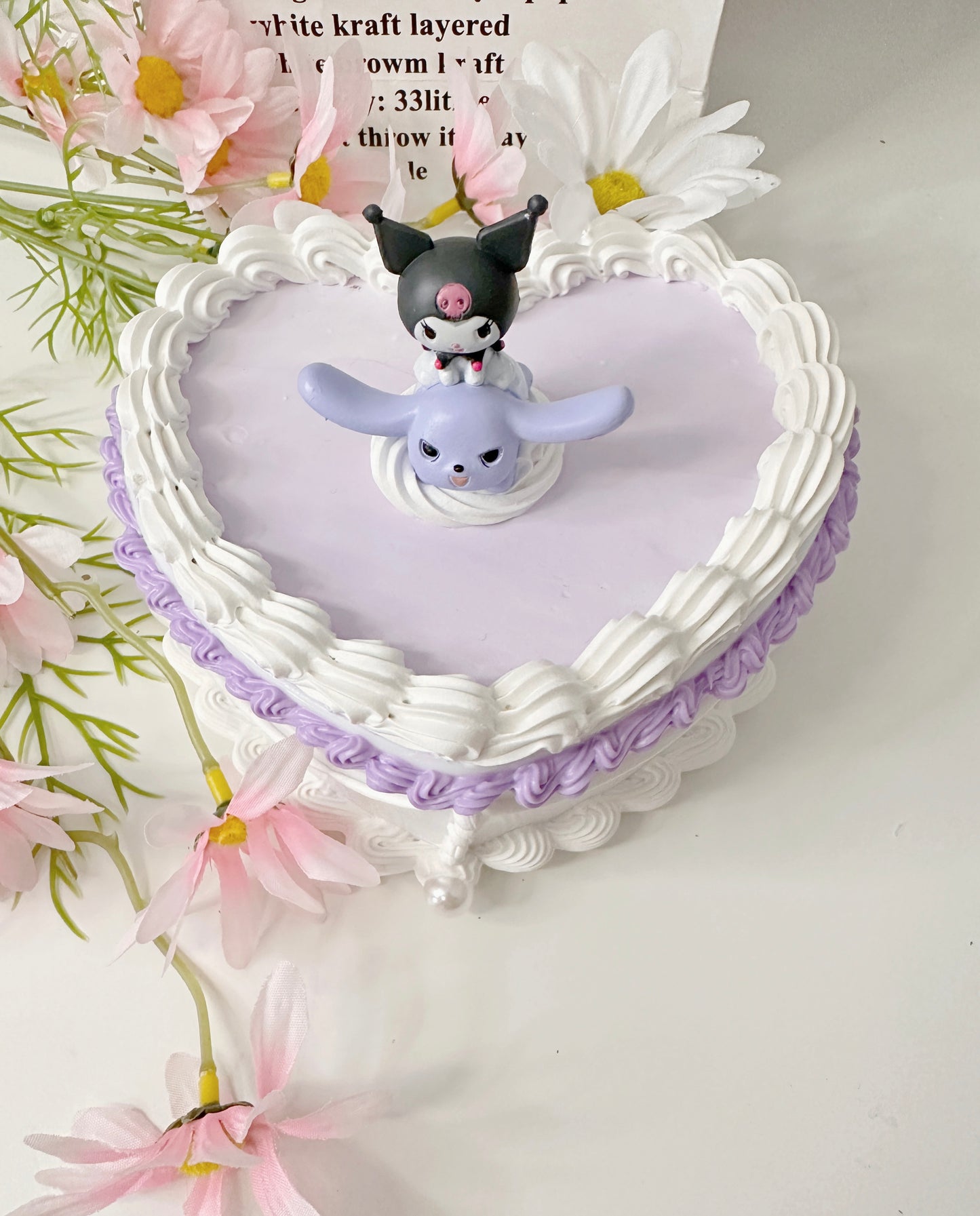 Kuromi MyMelody Fake cake jewelry box, Custom Decoden jewelry organizer, Kawaii decoden jewelry heart box, decoden storage box, cake box, room decor