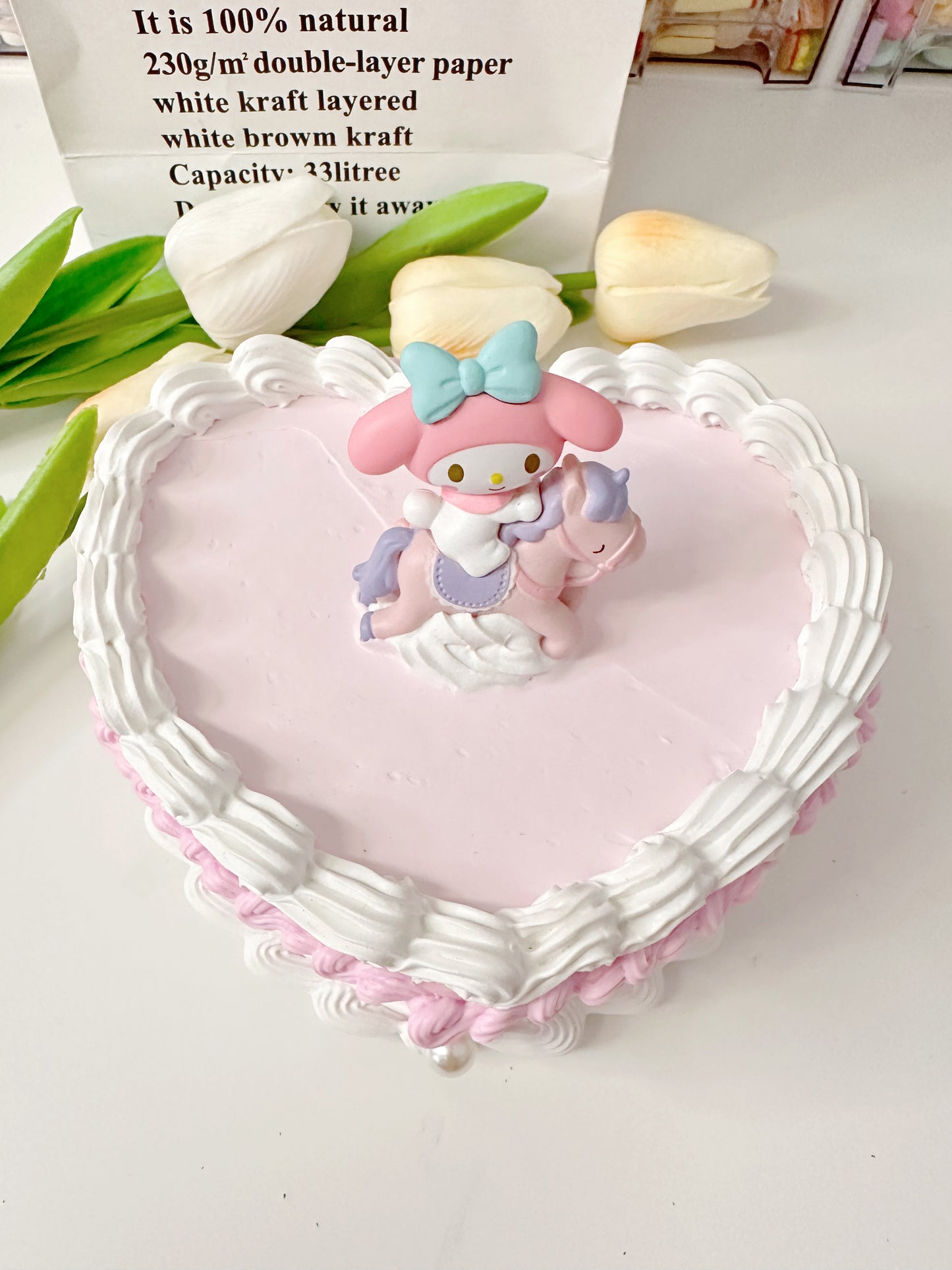 Kuromi MyMelody Fake cake jewelry box, Custom Decoden jewelry organizer, Kawaii decoden jewelry heart box, decoden storage box, cake box, room decor
