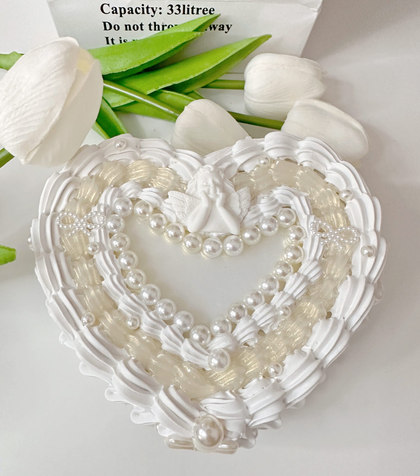 Fairy Fake cake jewelry box, Custom Decoden jewelry organizer, Kawaii decoden jewelry heart box, decoden storage box, cake box, room decor