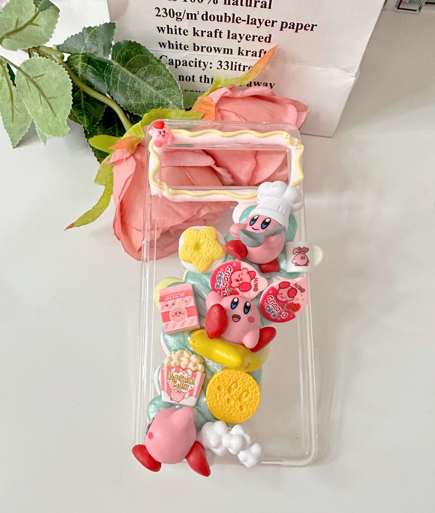 Kirbylover Whipped cream phone cases, cute phone case, diycases, custom made case, Kirby Phone Case, iPhone decoden phone case,Kawaii Anime custom gift