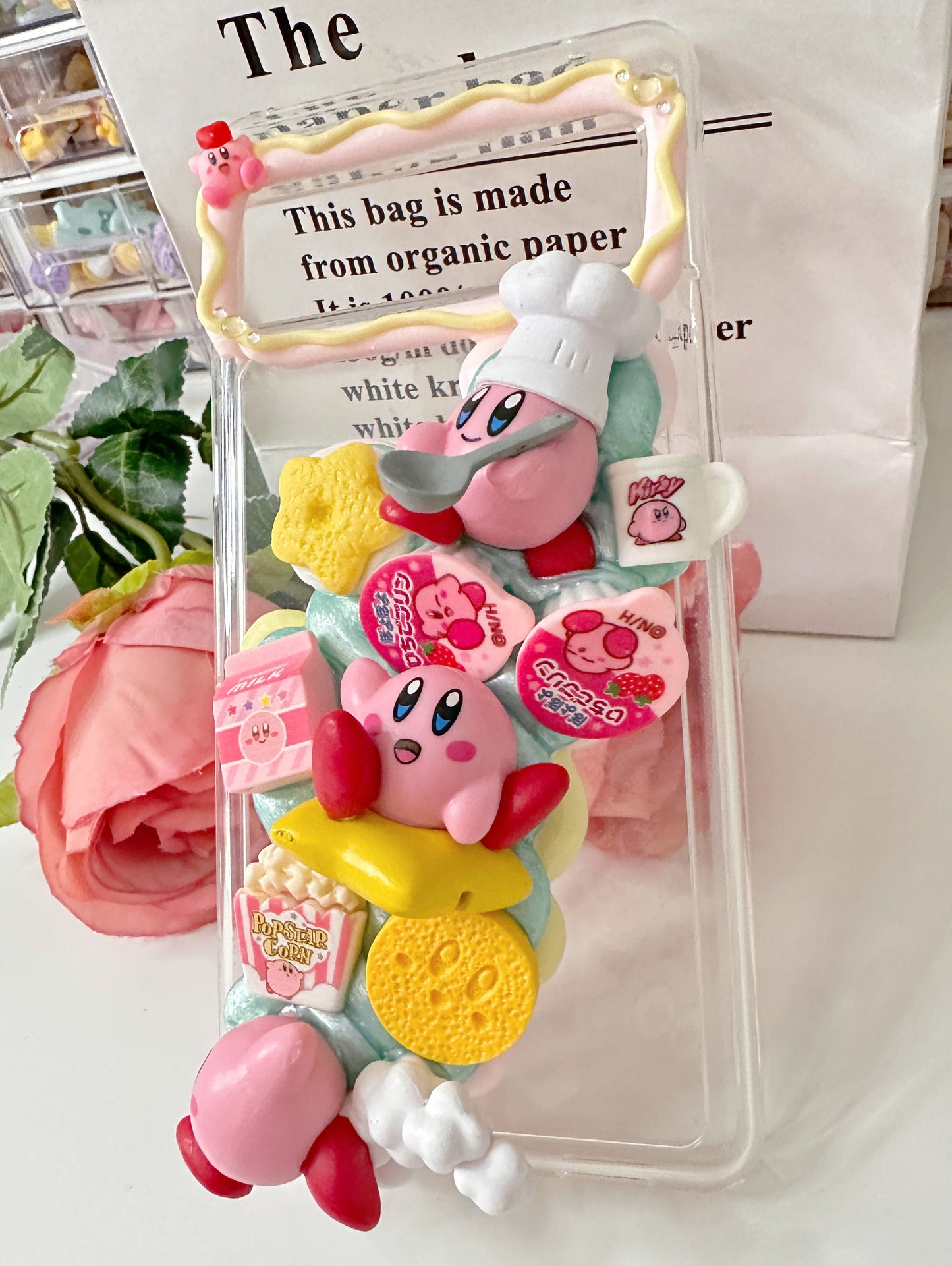 Kirbylover Whipped cream phone cases, cute phone case, diycases, custom made case, Kirby Phone Case, iPhone decoden phone case,Kawaii Anime custom gift