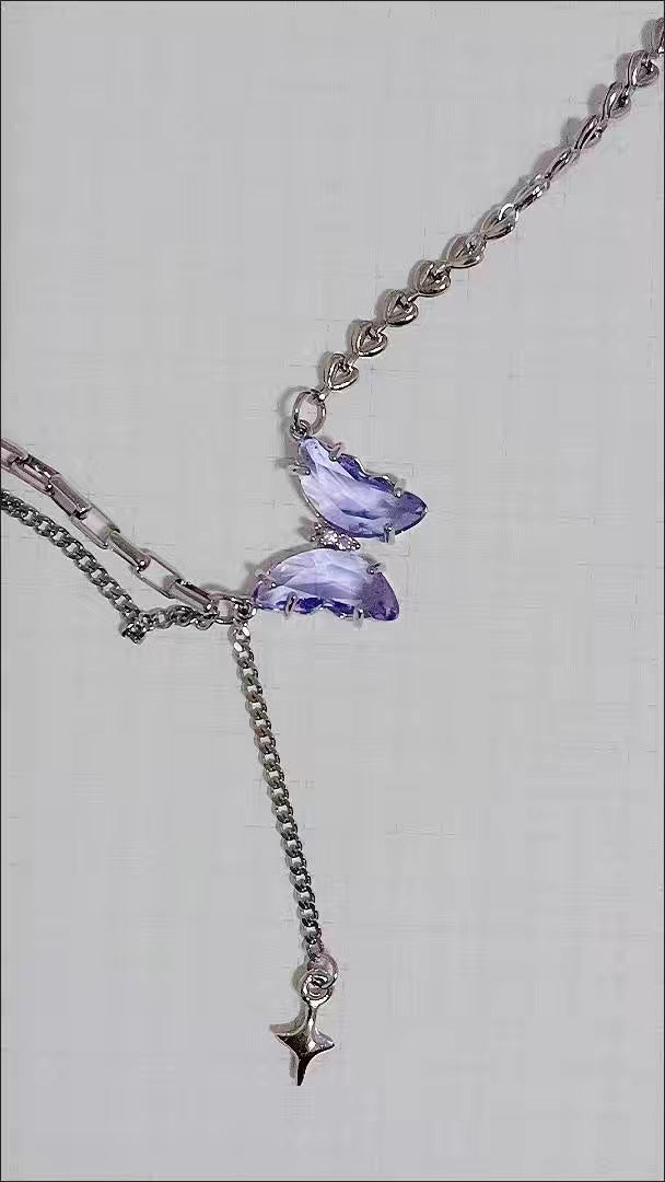 Purple Butterfly Bracelet
