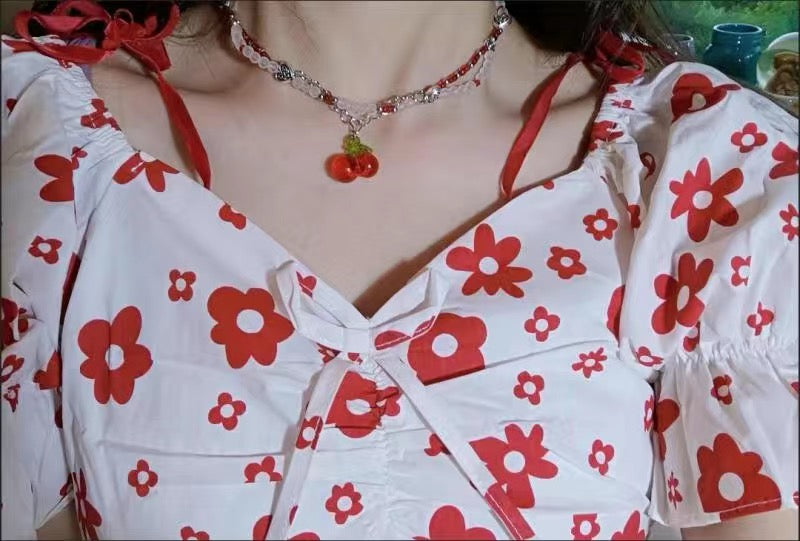 Vintage Sweet Cherry Clavicle Chain
