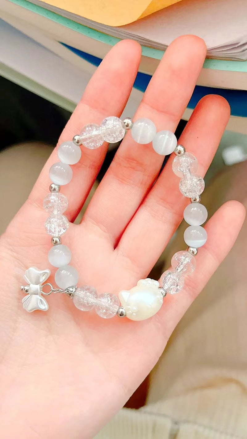 HelloKitty Opal Beads Elastic rope Bracelet