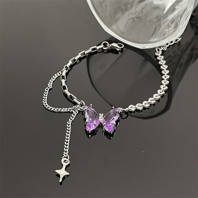 Purple Butterfly Bracelet