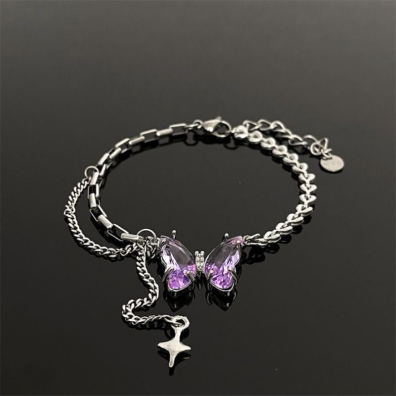 Purple Butterfly Bracelet