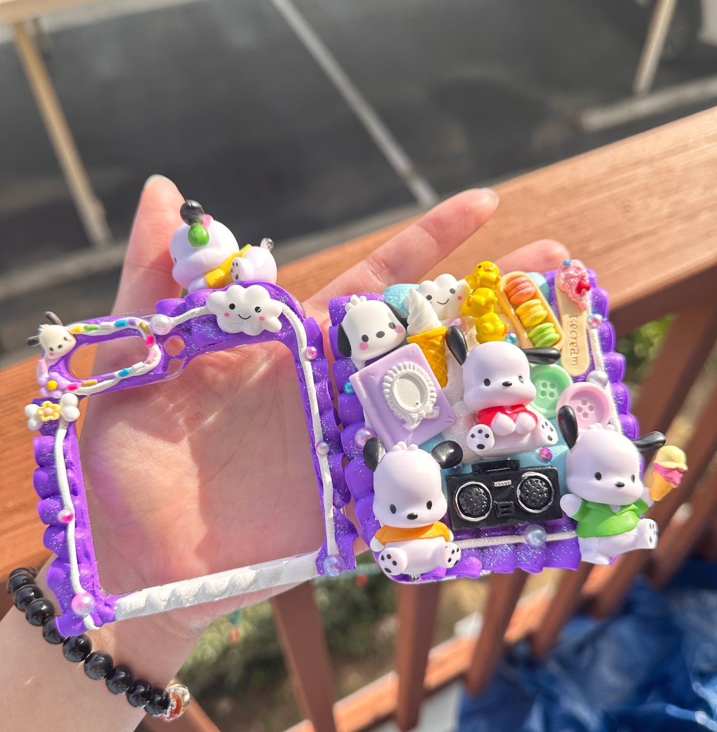 Custom Kawaii Character Decoden Phone case decoden iPhone case Samsung decoden case custom pink anime phone case resin phone case Cute Puppy