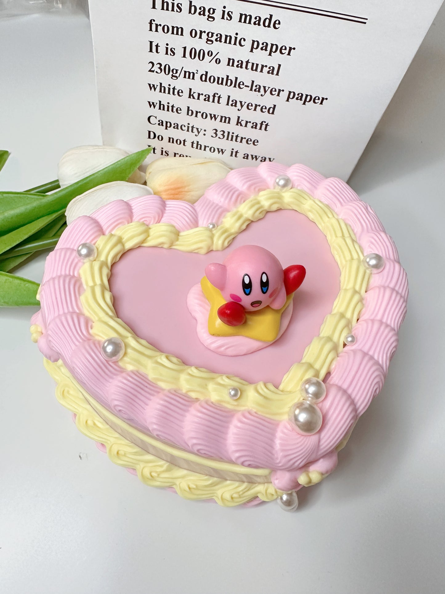 Figured Fake cake jewelry box, Handmade Kawaii Decoden Jewelry Box with Heart Shape for Girls, decoden storage box, cake box, room decor