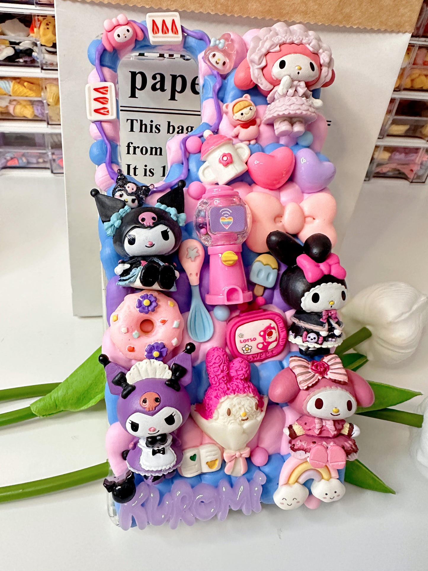Sanrio Kuromi MyMelody Whipped cream phone cases,cute phone case, diycases, custommade case,3D Anime Phone cover, Kawaii Whip Cream Case,Melody Phone accessories