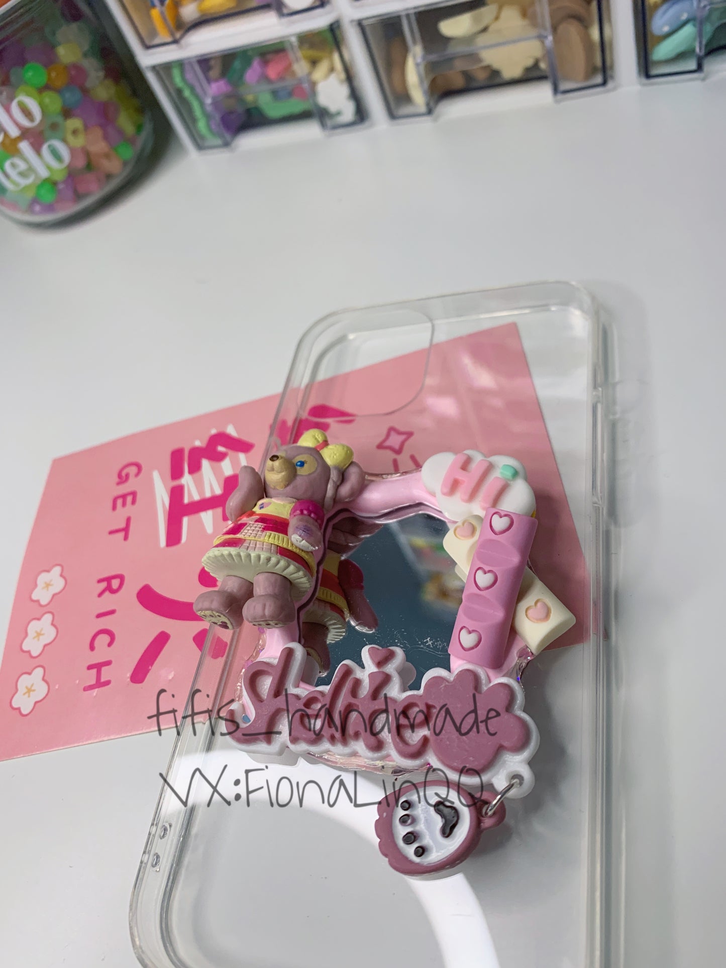 Disney Custom Decoden phone case, whipped cream phone case, Disney decor, Duffy and Friends, StellaLou case, DIY cases, custommade,disney gifts
