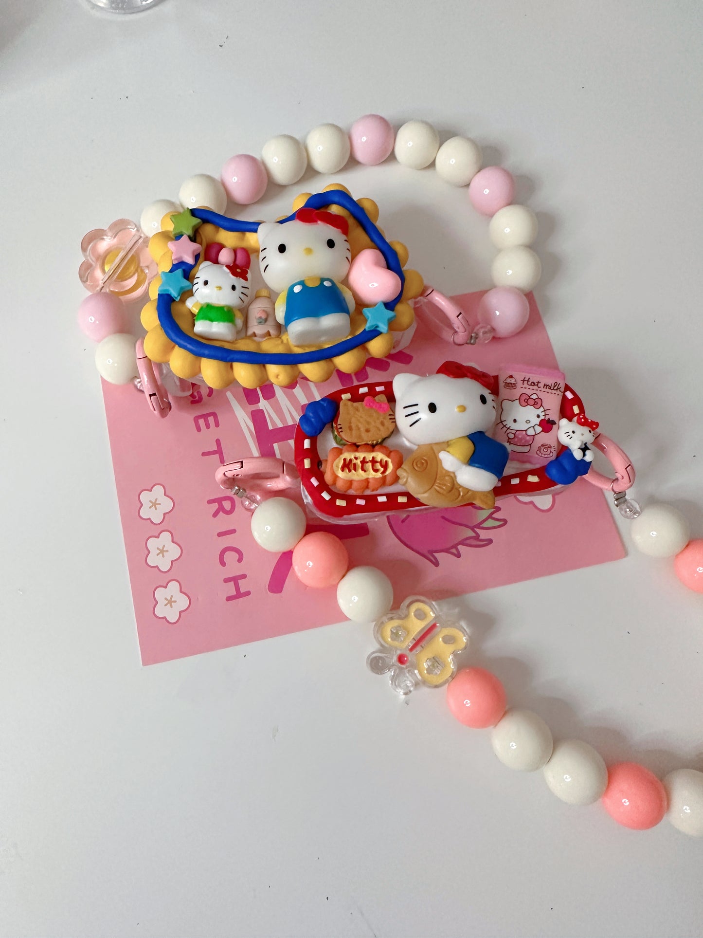 HelloKitty Whipped cream phone clip holder,cute phone case,diycases,custommade phone holder,3D Anime Phone Case,Kawaii Whip Cream Case,back phone holder