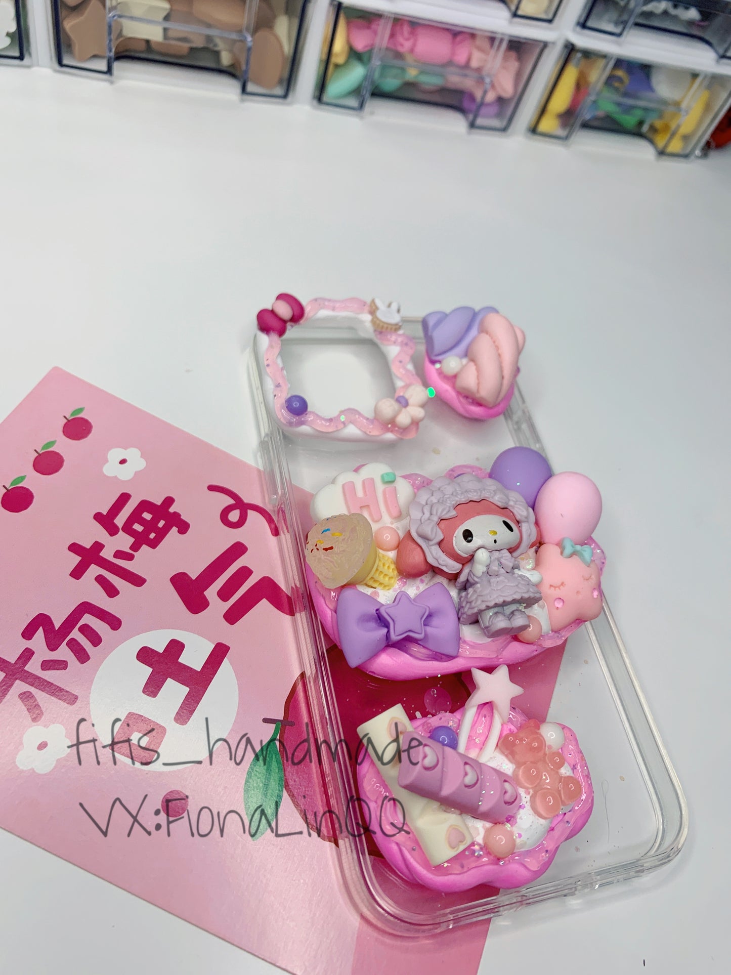 Cinnamoroll Whipped cream phone cases,cute phone case, diycases, custommade case,3D Anime Phone Case, Kawaii Whip Cream Case,Melody Phone Case