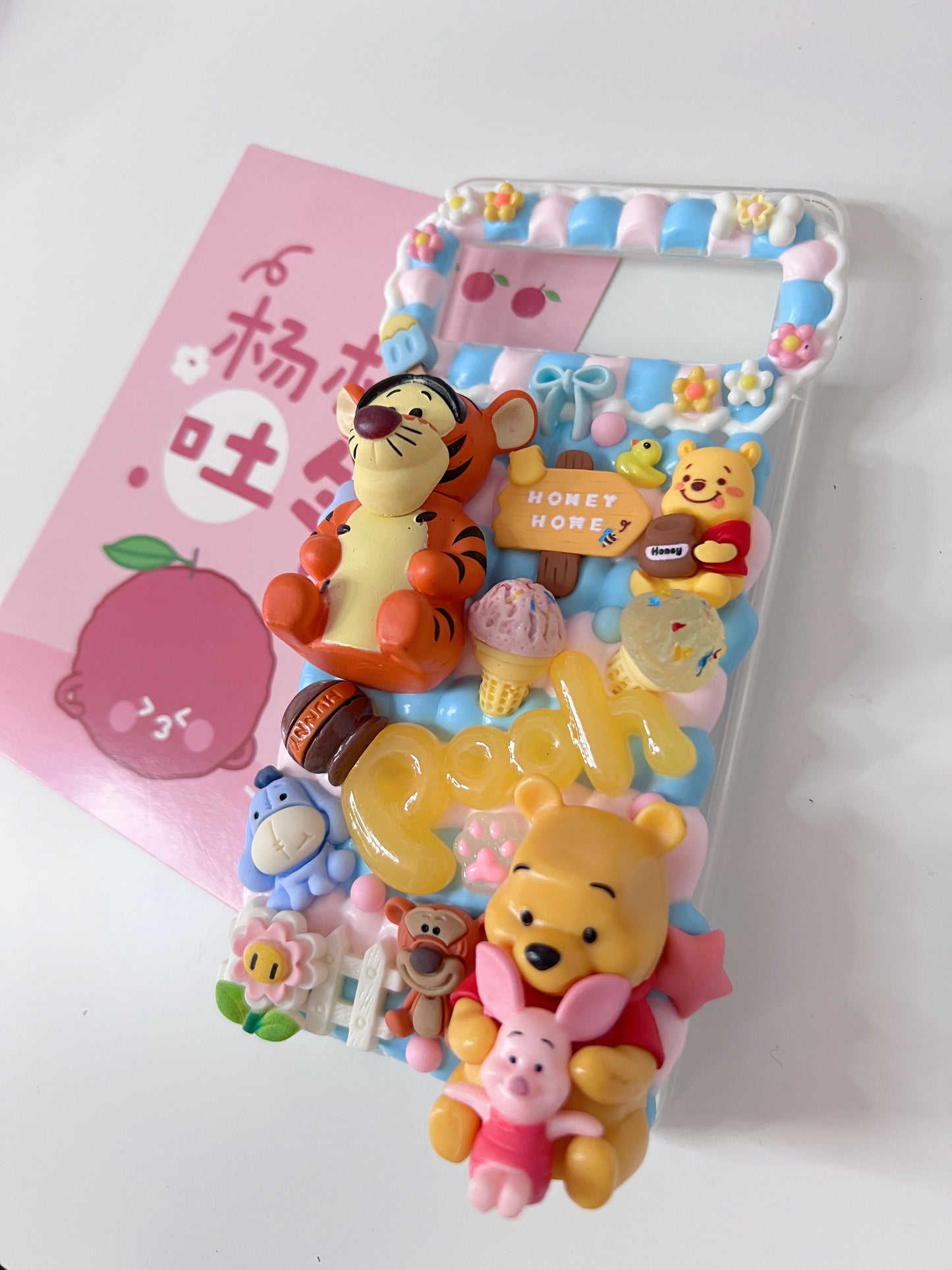 Winnie the Pooh Custom Decoden phone case, whipped cream phone case, Disney decor, Pooh Pooh Bear, Mickey mouse, DIY cases, custommade,disney gifts