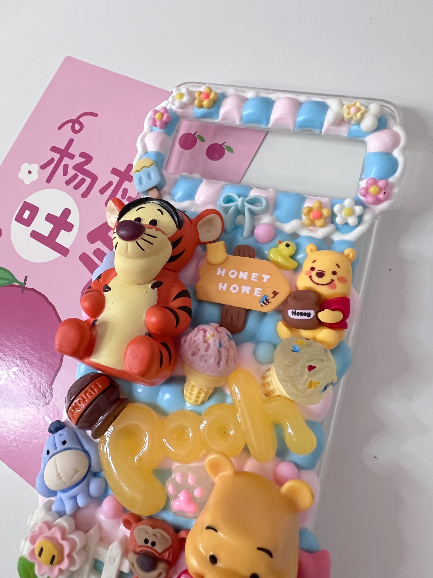 Winnie the Pooh Custom Decoden phone case, whipped cream phone case, Disney decor, Pooh Pooh Bear, Mickey mouse, DIY cases, custommade,disney gifts