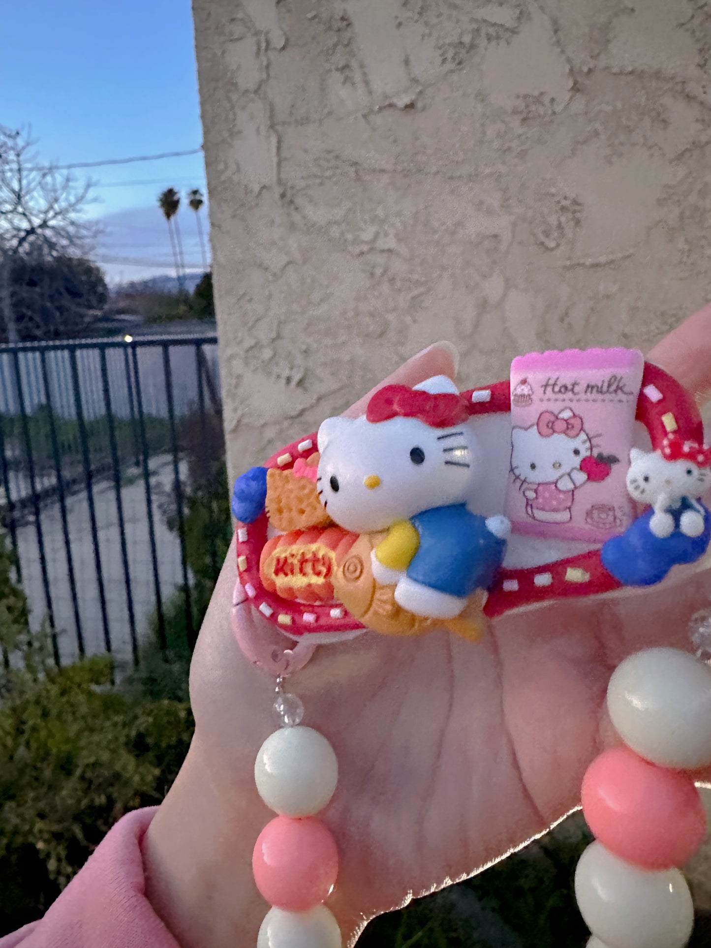 HelloKitty Whipped cream phone clip holder,cute phone case,diycases,custommade phone holder,3D Anime Phone Case,Kawaii Whip Cream Case,back phone holder