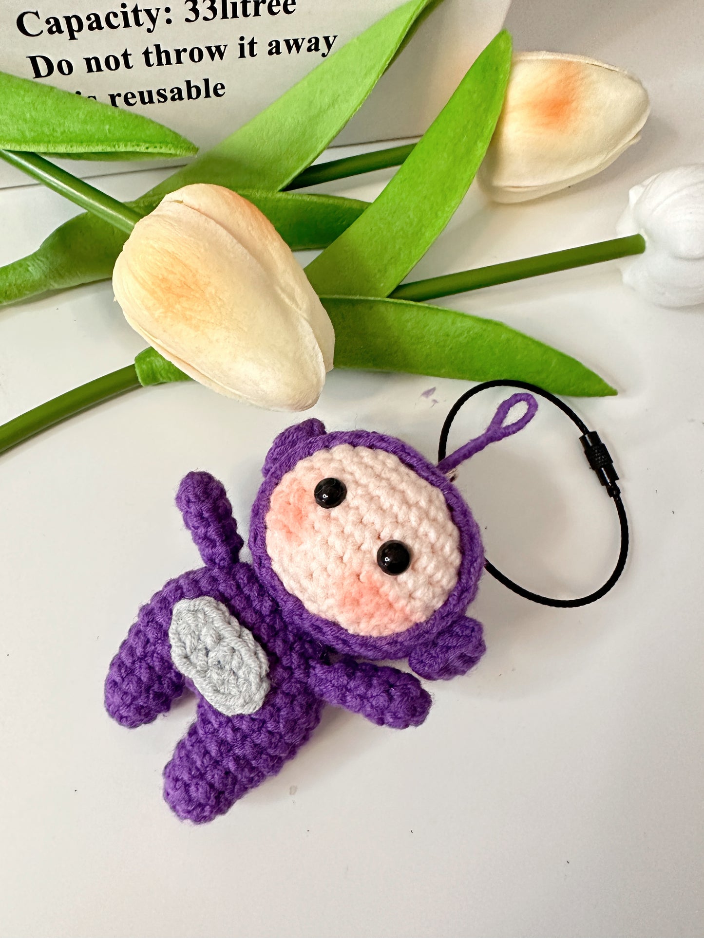 Teletubbies Doll, cute crochet handmade doll, Tinky Winky, Dipsy, Laa Laa, Po, Amigurumi, cute bag accessory toys