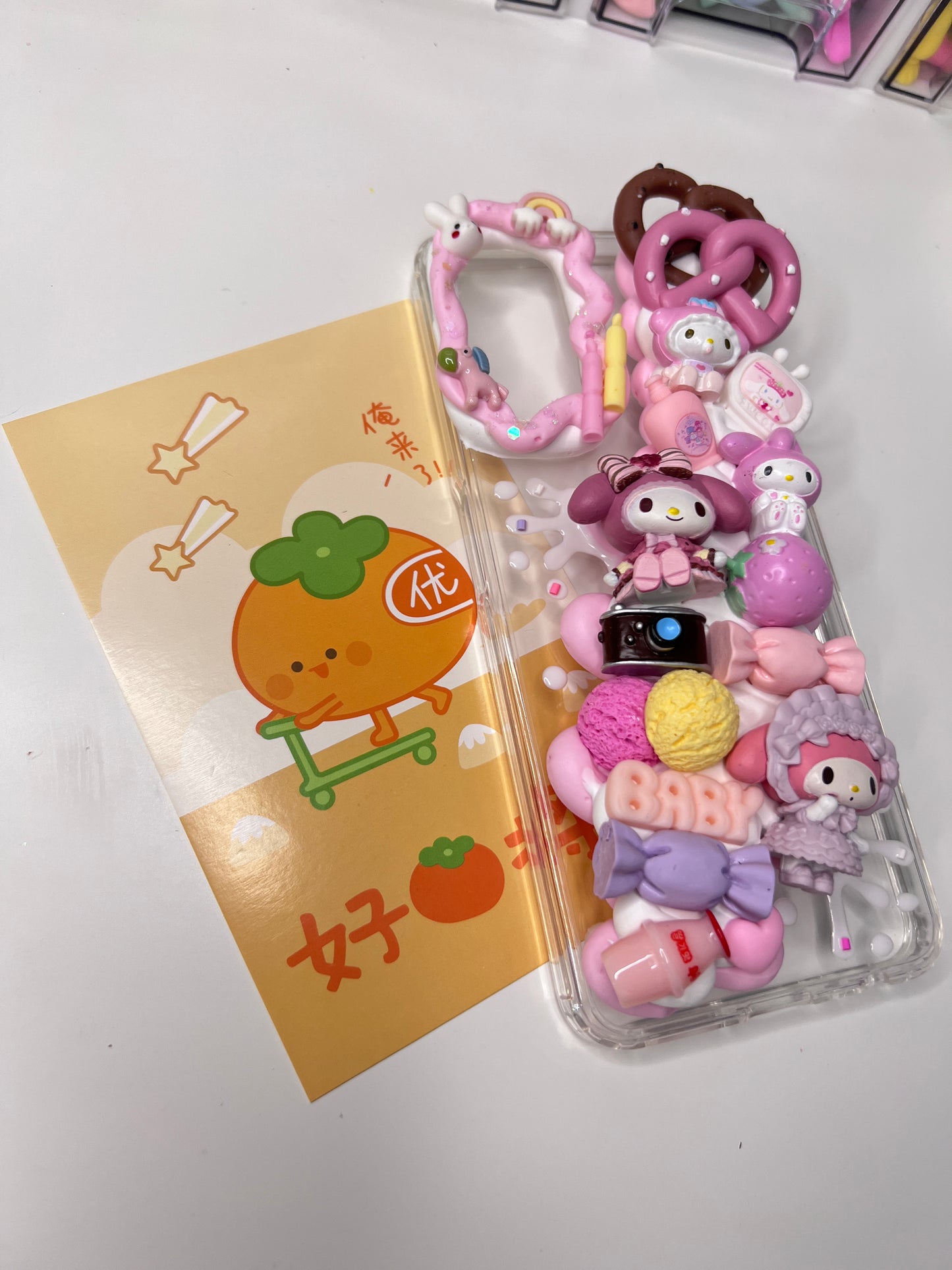 Cinnamoroll Whipped cream phone cases,cute phone case, diycases, custommade case,3D Anime Phone Case, Kawaii Whip Cream Case,Melody Phone Case