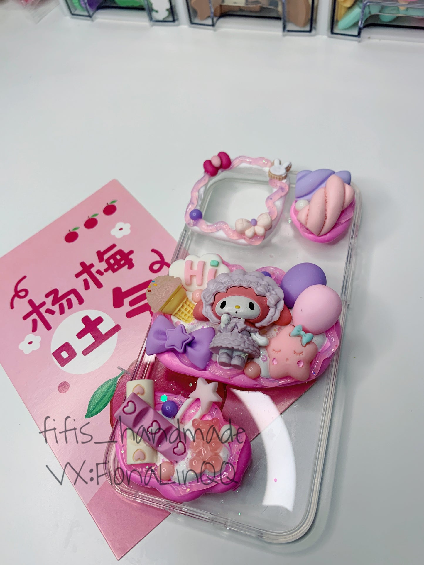 Cinnamoroll Whipped cream phone cases,cute phone case, diycases, custommade case,3D Anime Phone Case, Kawaii Whip Cream Case,Melody Phone Case