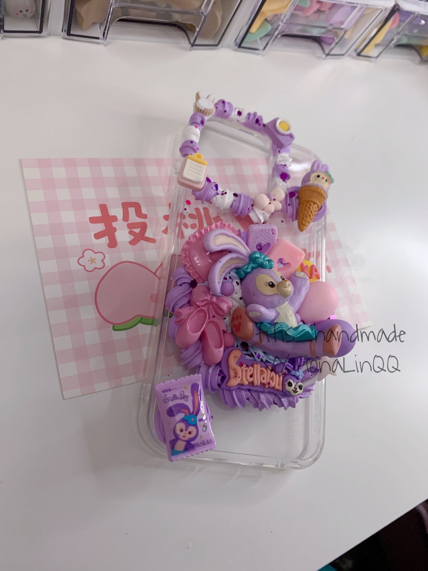 Disney Custom Decoden phone case, whipped cream phone case, Disney decor, Duffy and Friends, StellaLou case, DIY cases, custommade,disney gifts