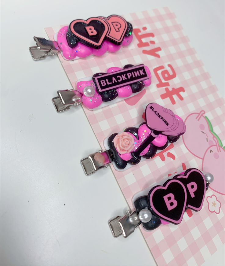 2-Pack Randomly Chosen Cute Colorful Custom Decoden Hair Clips,whipped cream girls hair clips, personalized gifts for her(2 pcs)