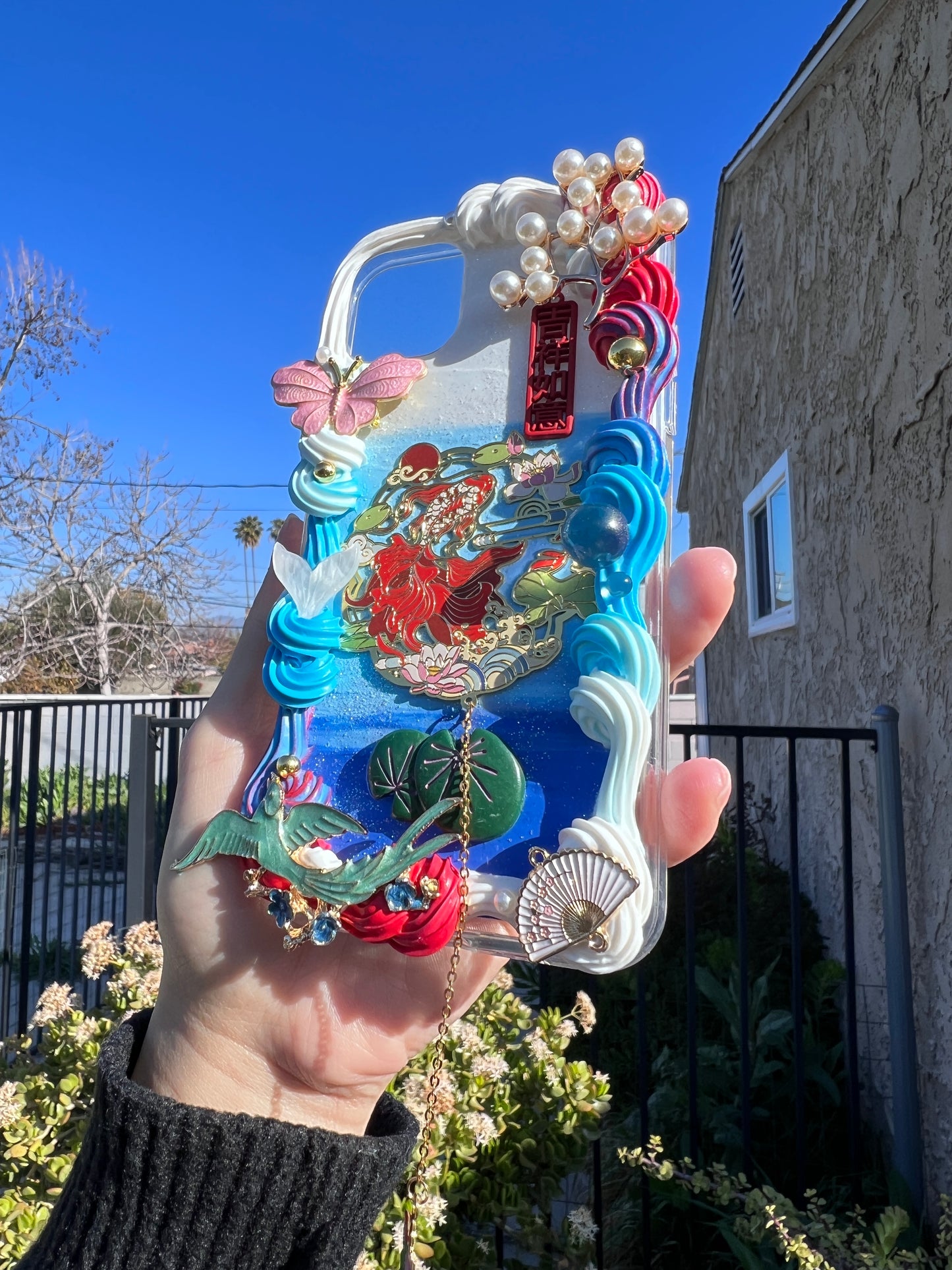 Custom Whipped Cream Decoden Phone Case for iPhone any model and Samsung - Kawaii Fairy custom decoden Design with Glitter and Pearls
