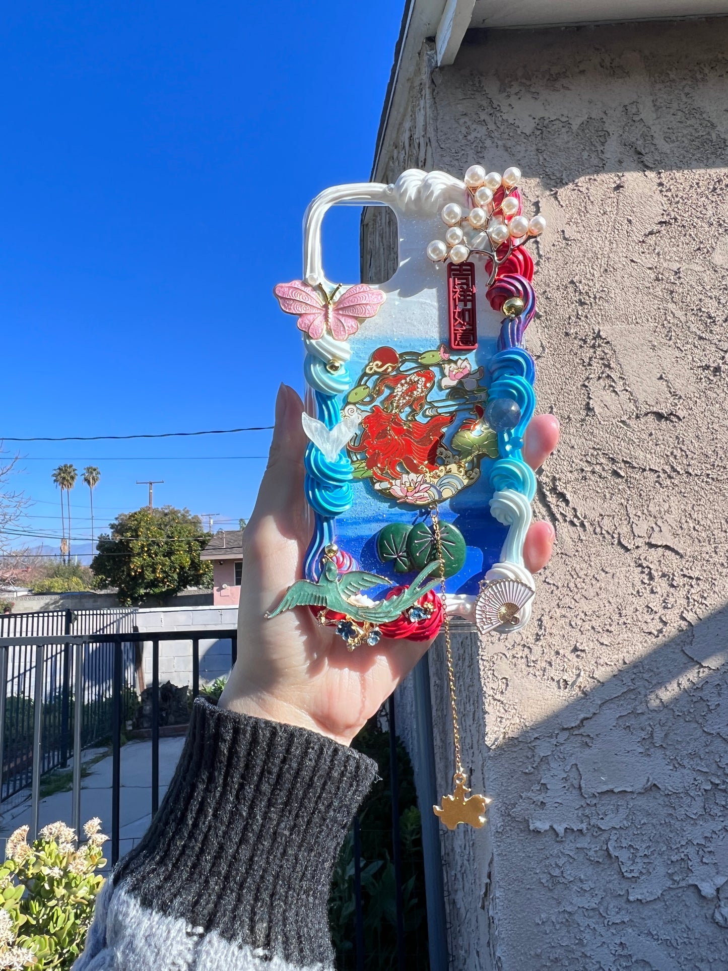 Custom Whipped Cream Decoden Phone Case for iPhone any model and Samsung - Kawaii Fairy custom decoden Design with Glitter and Pearls