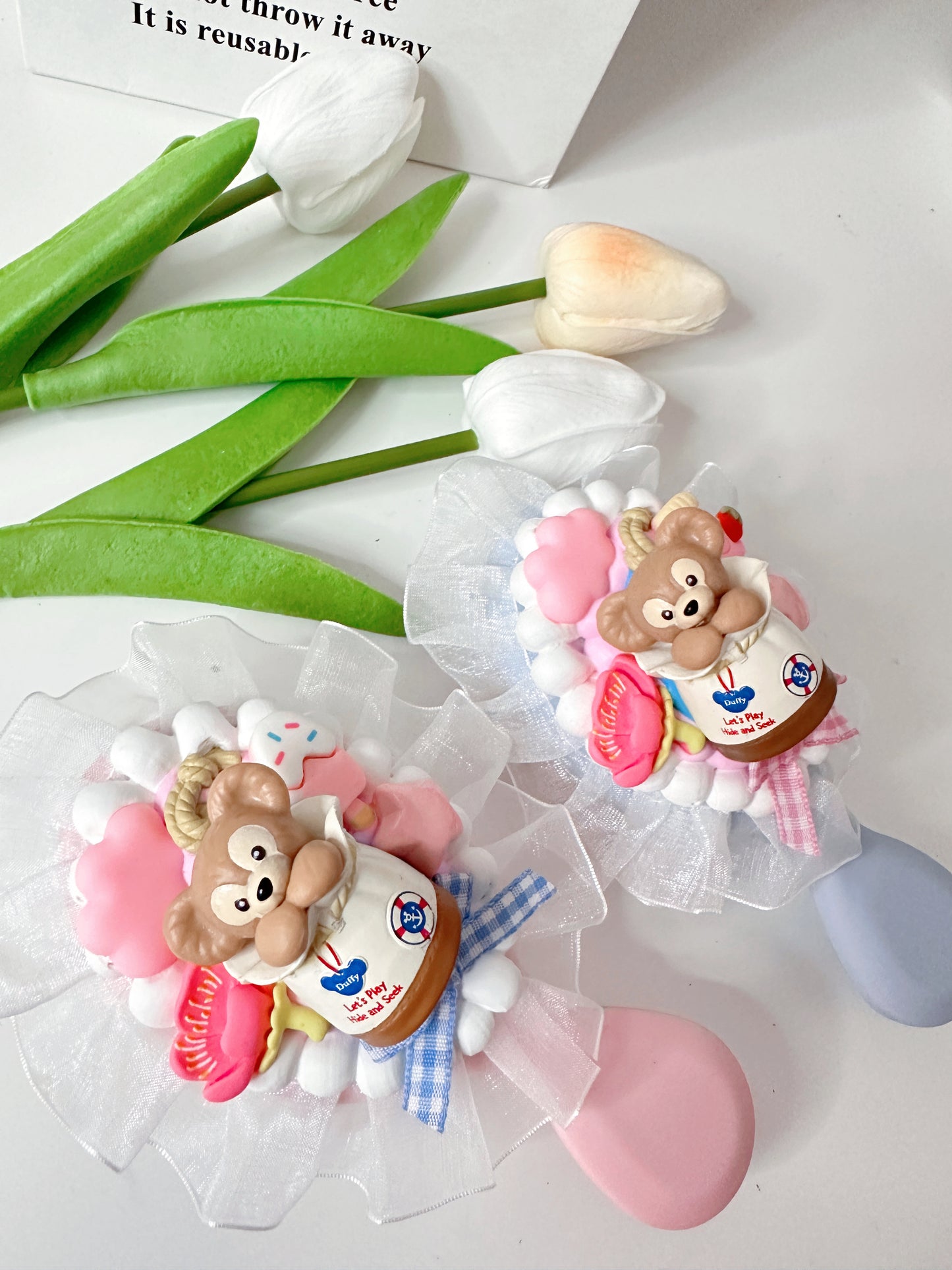 Kawaii Decoden Air Cushion Comb, whipped cream Women vintage decor mini Hair bursh,cute hair brush,decoden compact brush kids with LACE