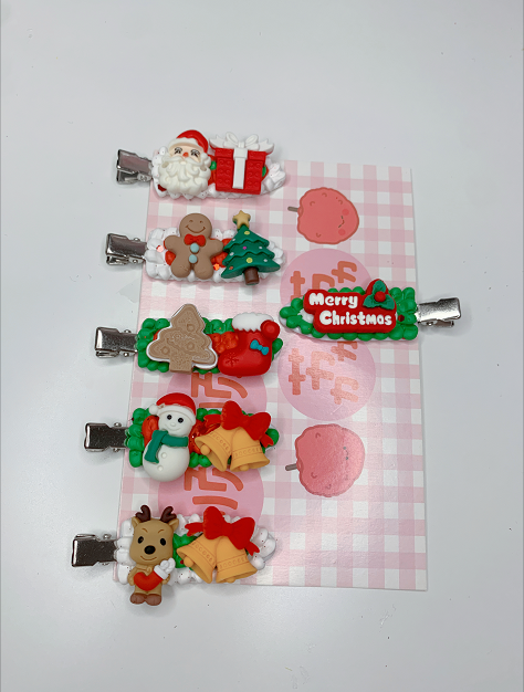 2-Pack Randomly Chosen Cute Colorful Custom Decoden Hair Clips,whipped cream girls hair clips, personalized gifts for her(2 pcs)