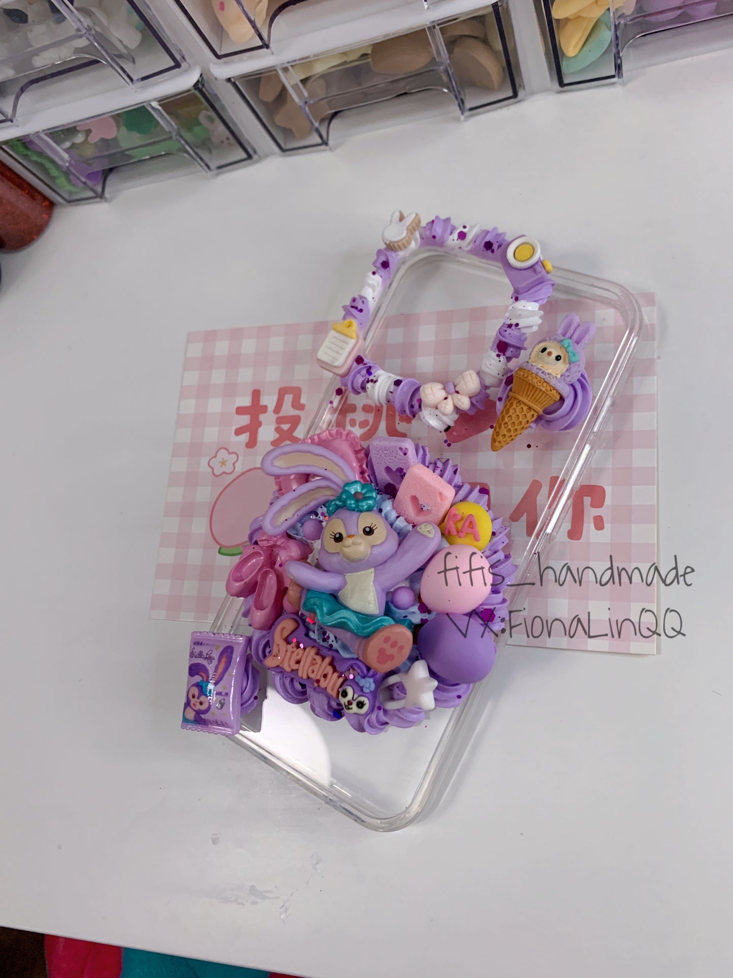 Disney Custom Decoden phone case, whipped cream phone case, Disney decor, Duffy and Friends, StellaLou case, DIY cases, custommade,disney gifts