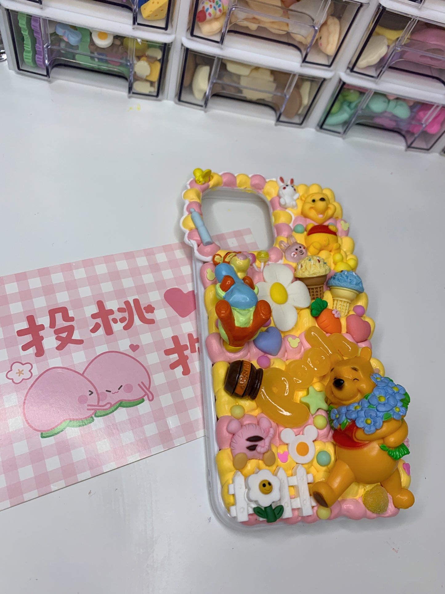 Disney Custom Decoden phone case, whipped cream phone case, Disney decor, Pooh Pooh Bear, Mickey mouse, DIY cases, custommade,disney gifts