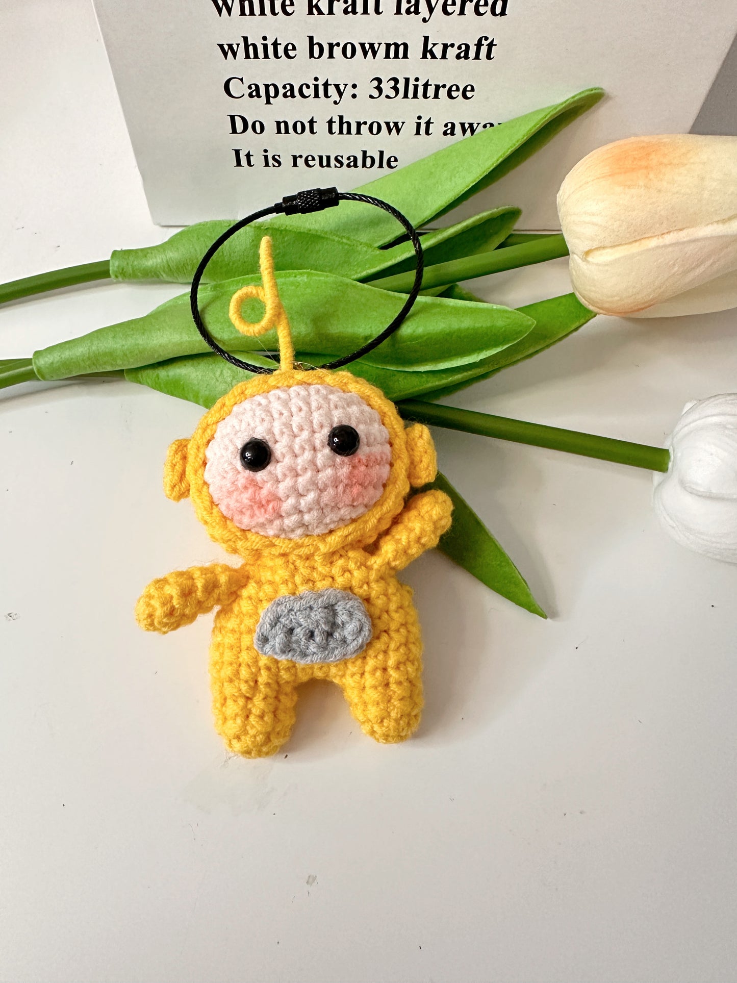 Teletubbies Doll, cute crochet handmade doll, Tinky Winky, Dipsy, Laa Laa, Po, Amigurumi, cute bag accessory toys