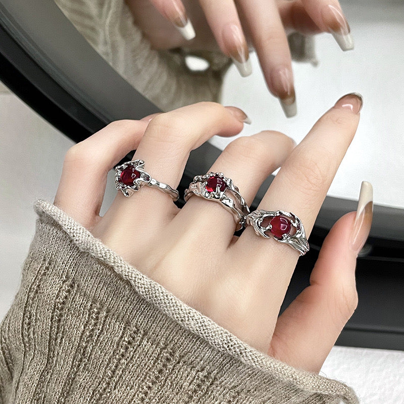 Red Diamond shiny ring