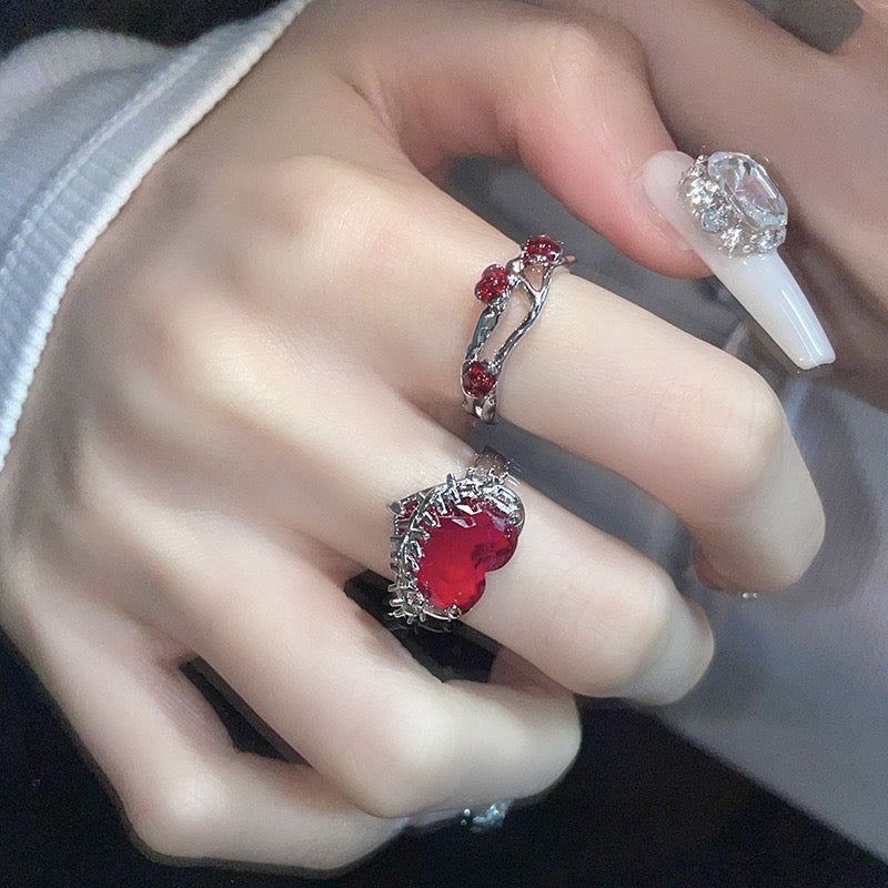 Red Diamond shiny ring