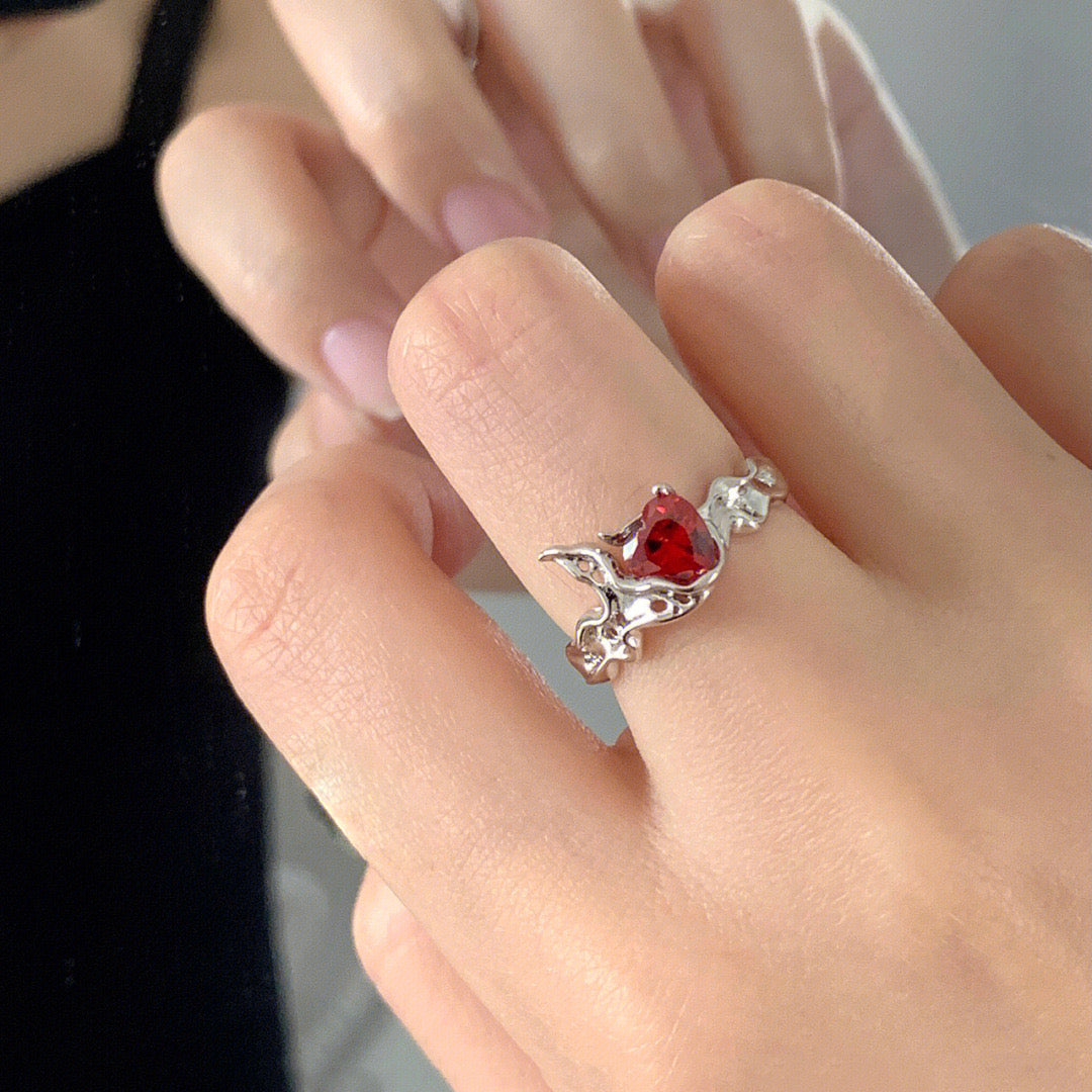 Red Diamond shiny ring