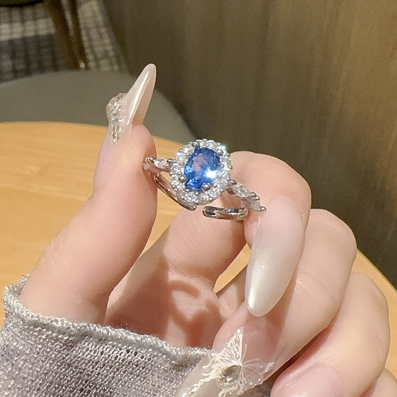 Blue shiny ring