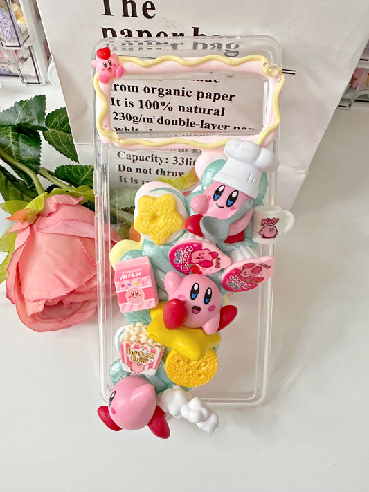 Kirbylover Whipped cream phone cases, cute phone case, diycases, custom made case, Kirby Phone Case, iPhone decoden phone case,Kawaii Anime custom gift