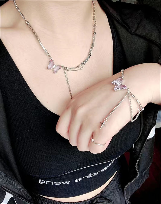Purple Butterfly Bracelet