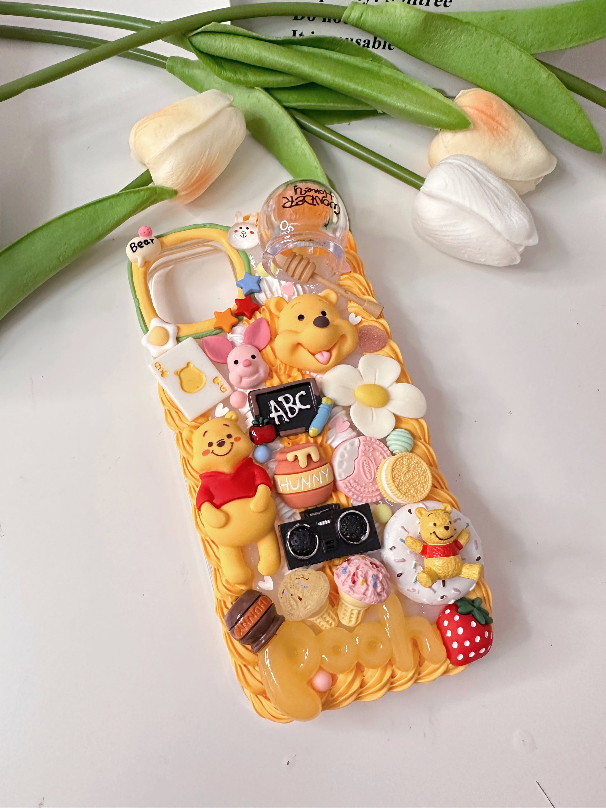 Winnie the Pooh Custom Decoden phone case, whipped cream phone case, D – fifis_handmade Winnie the Pooh Custom Decoden phone case, whipped cream phone case, D – fifis_handmade