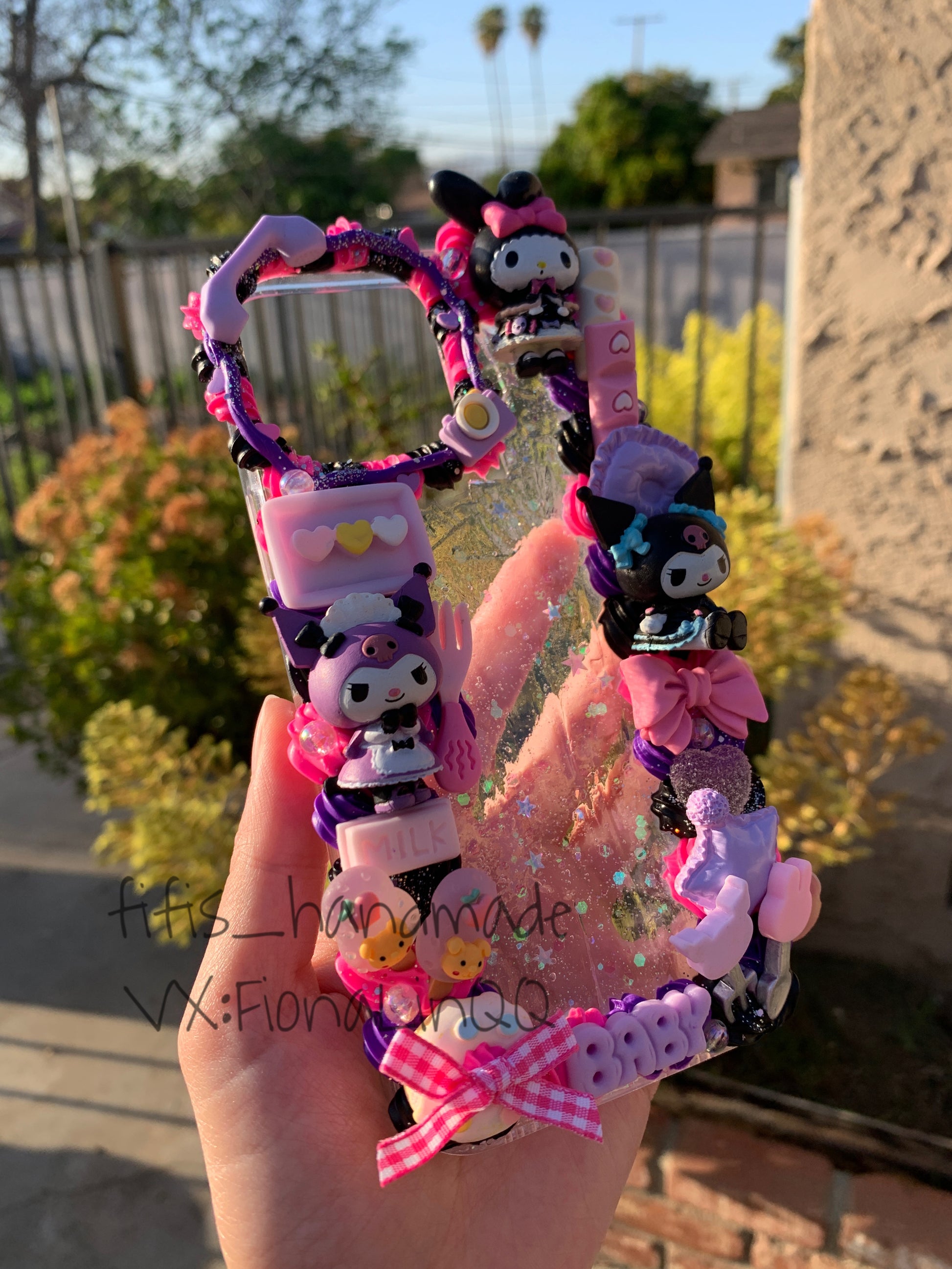 Themed Pink Rabbits Custom Decoden Phone Cases, whipped cream phone ca –  fifis_handmade