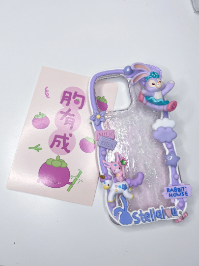 Disney Custom Decoden phone case, whipped cream phone case, Disney decor, Duffy and Friends, StellaLou case, DIY cases, custommade,disney gifts