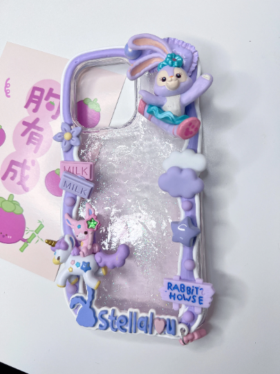 Disney Custom Decoden phone case, whipped cream phone case, Disney decor, Duffy and Friends, StellaLou case, DIY cases, custommade,disney gifts